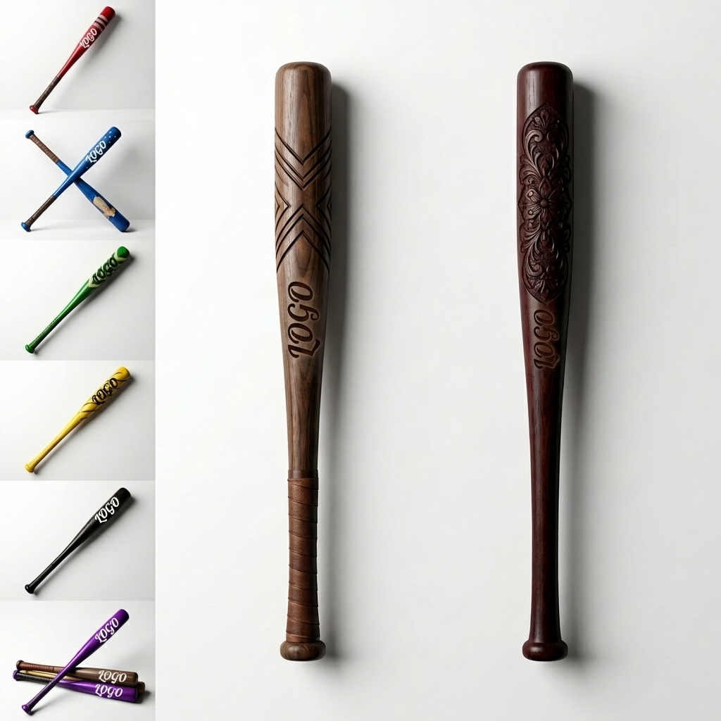 Multi-Color Customizable Mini Wooden Baseball Bats