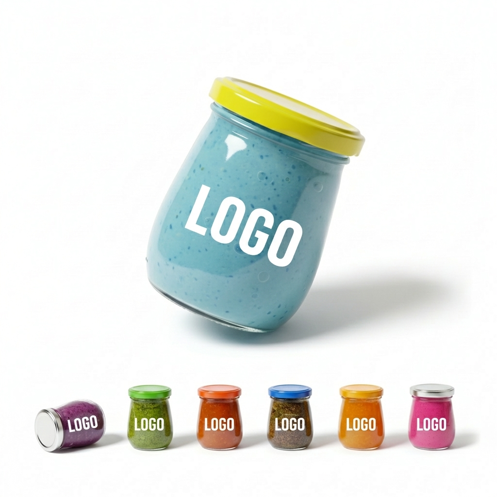 Multicolor Mini Glass Jars with Lids for Assorted Treats