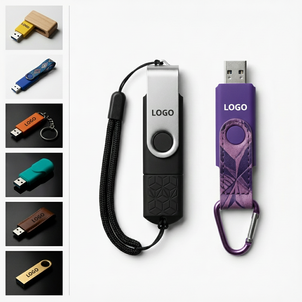 8GB Premium Mixed-Material USB Flash Drive Collection
