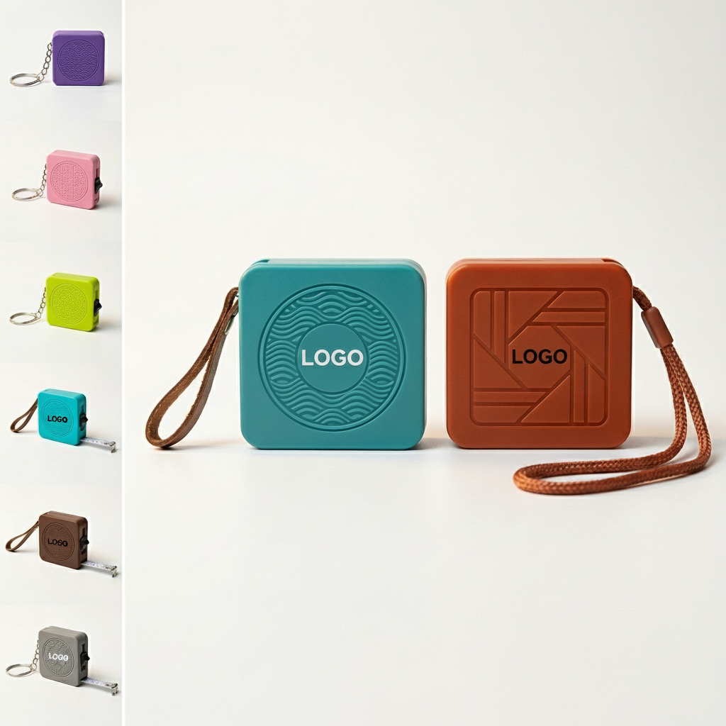 Mini Pocket Tape Measure with Keyring & Customizable Logo