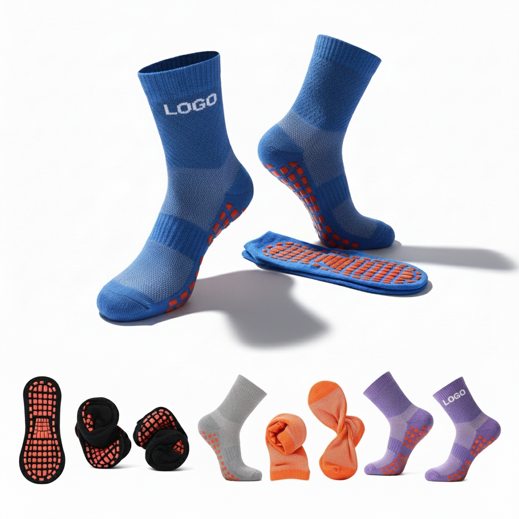 High-Grip Sport & Training Socks with Non-Slip Sole