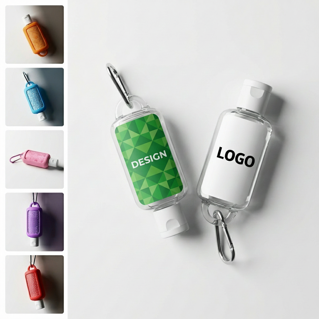 Clear Flip-Top 2oz Hand Sanitizer Bottle, Lightweight & Reusable