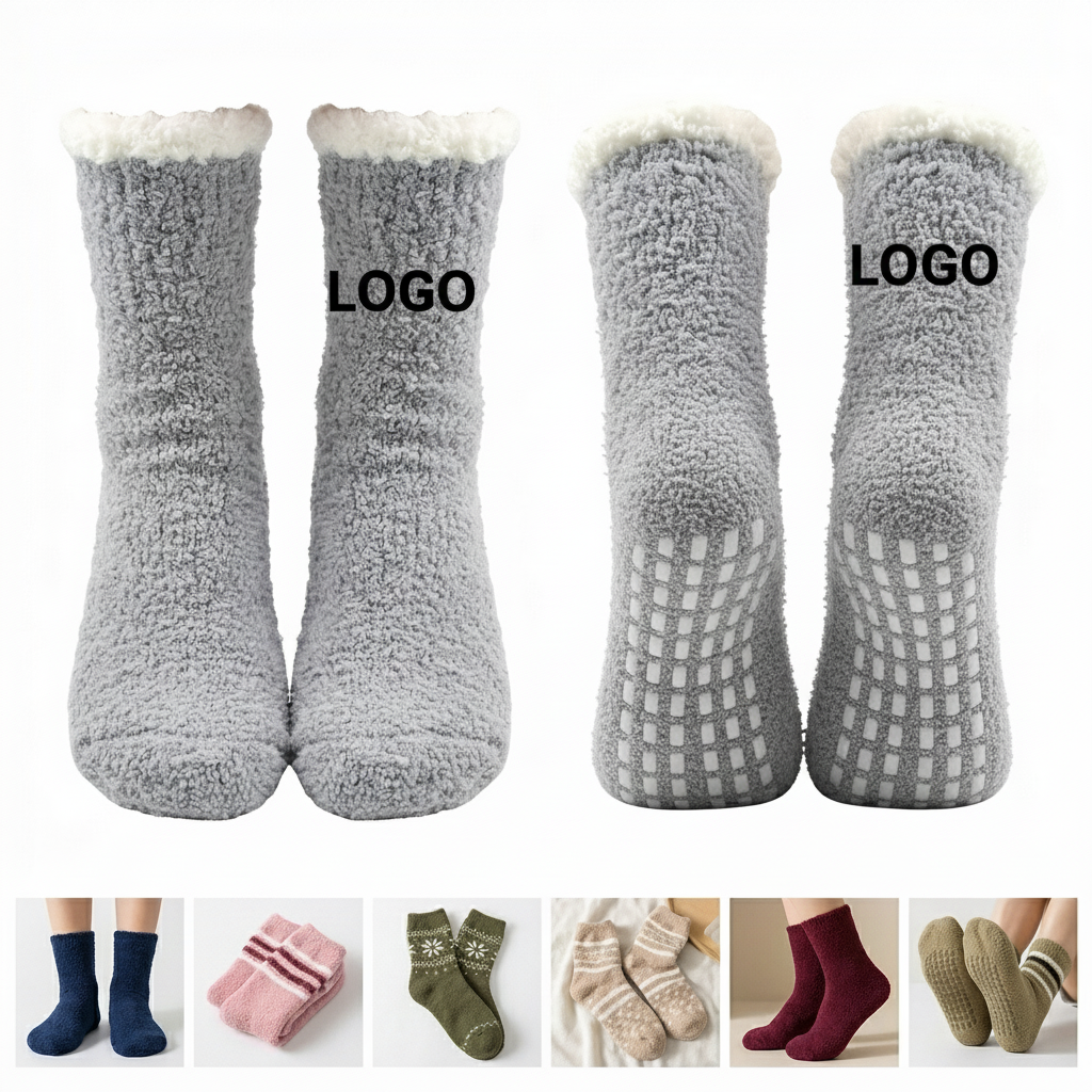 Warm Anti-Skid House Socks for Elderly and Kids on Hard Floors