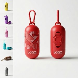 Portable Poop Bag Holder and Dispenser for Dog Leashes