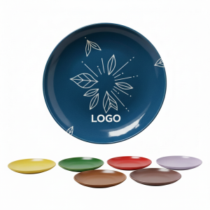 8-Inch Colorful Low-Rim Melamine Plates - Modern Farmhouse Style Set