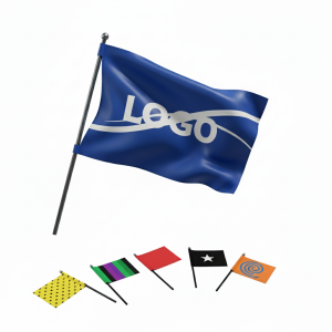 Promotional Handheld Stick Flags - MOQ 100pcs for Parades, Parties & Branding
