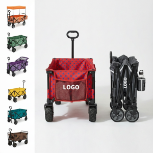Compact Aluminum Alloy Beach Wagon for Camping, Picnics, and Shopping